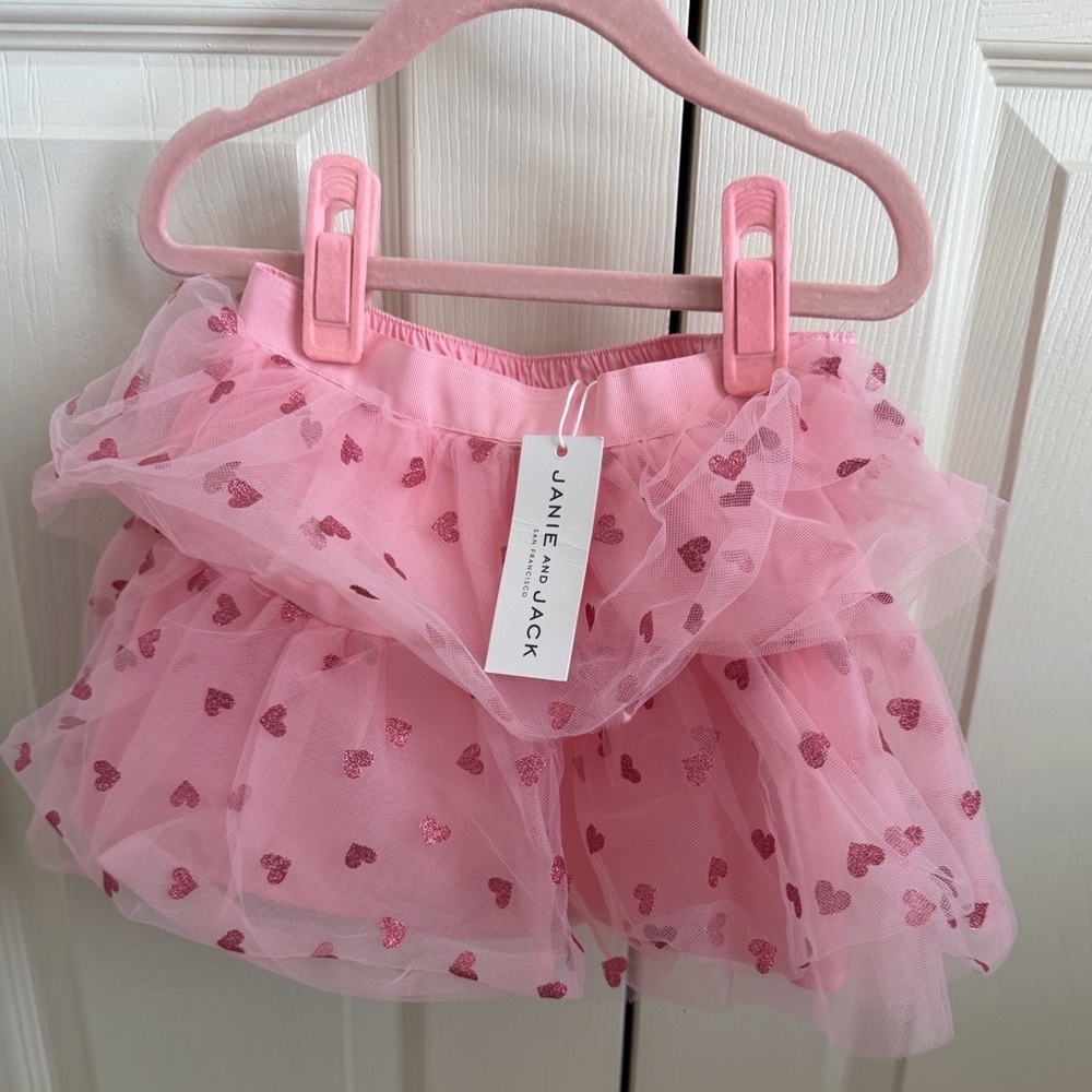 Janie and Jack | Pink Heart Tulle tutu Skirt | 2T | NWT